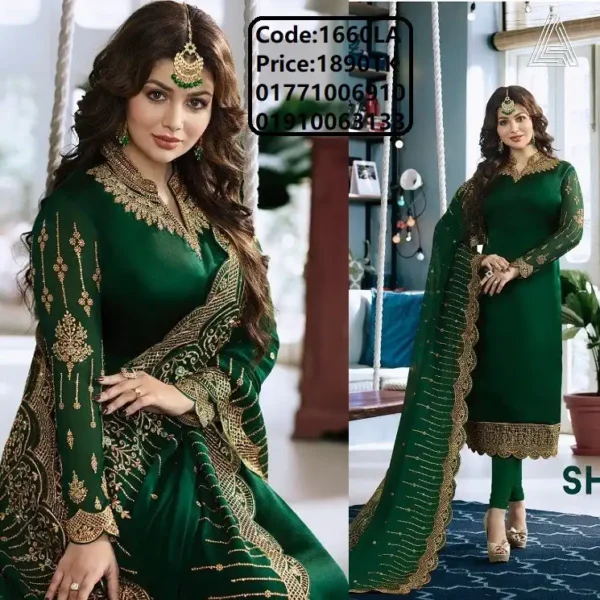Georgette fabric & embroidery work Dress