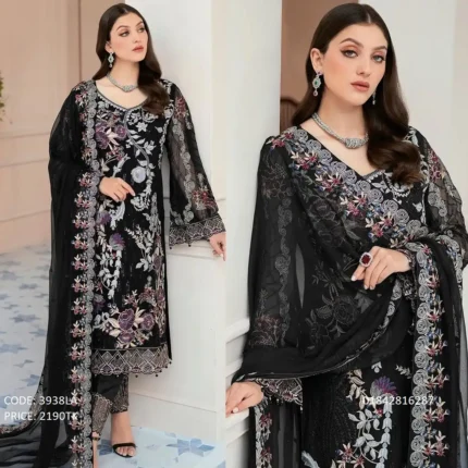 Soft Georgette Embroidery Salwar Kameez Party Dress