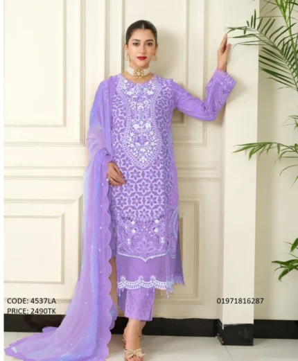 Georgette Sharara Embroidery Salwar Kameez