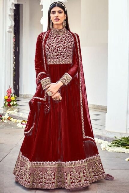 Gorgeous Anarkali Suit with Embroidered Work