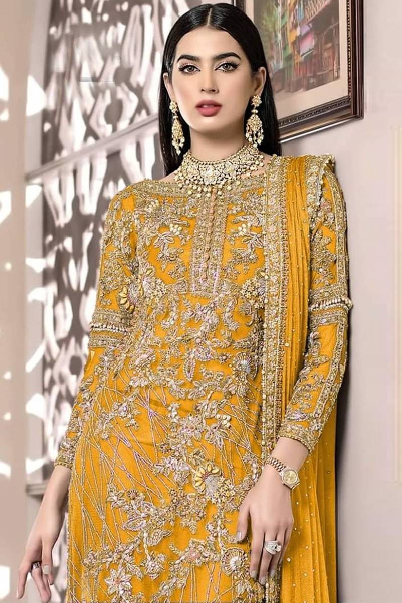 Gorgeous Party Wear Embroidery Work Salwar Kameez