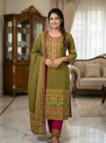 Premium Stitched Linen Three Piece Collection with Digital Print
